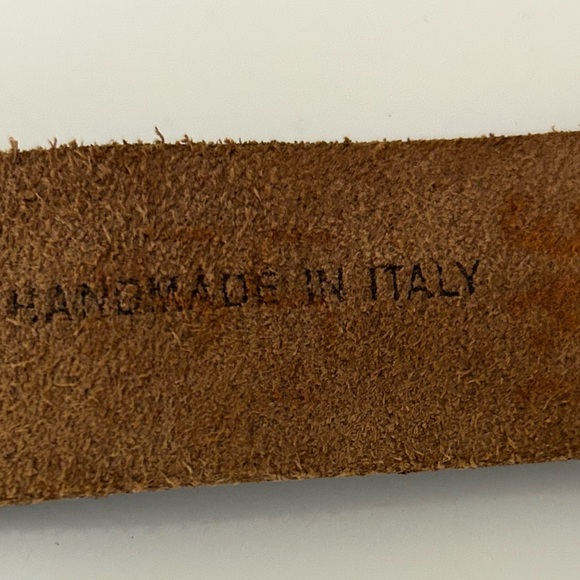 Rare Vintage Hugo Boss Leather Belt • Handmade Italy • Germany Label • Brown 26 - Picture 6 of 11